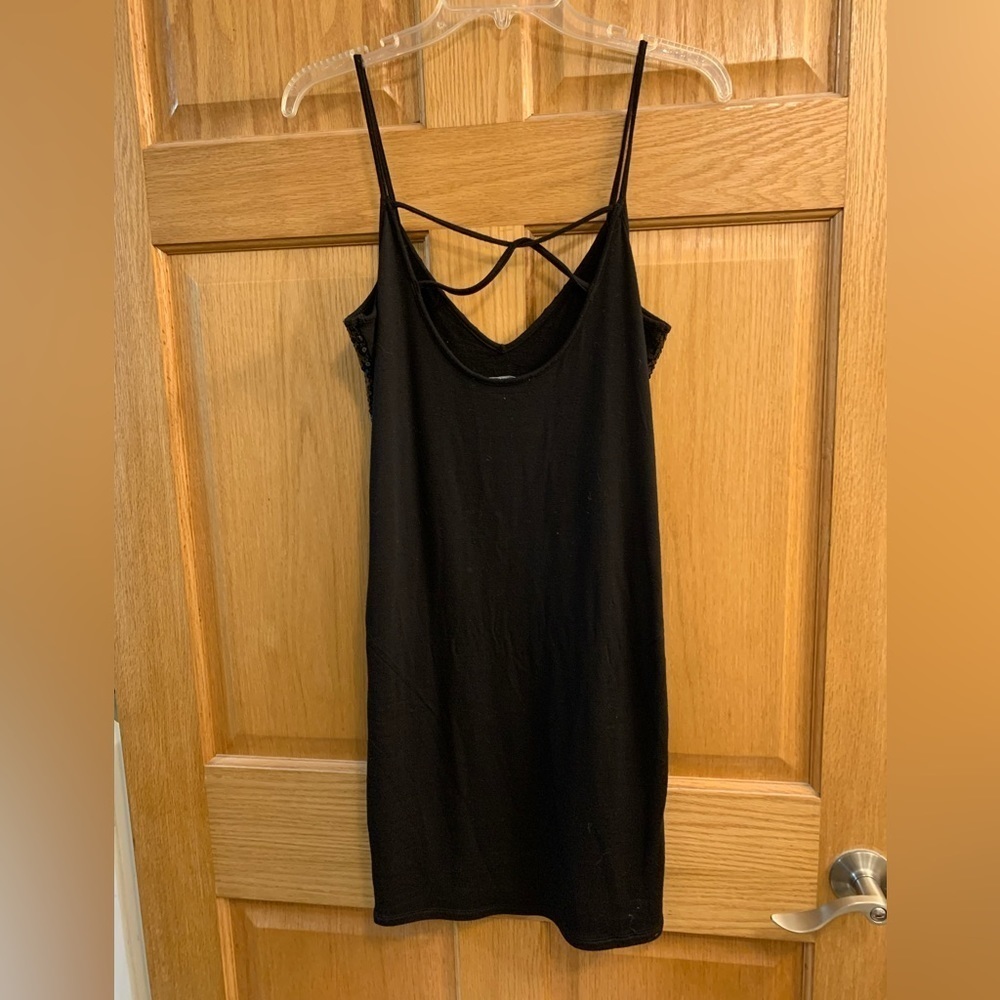 X By Gottex, Black Sparkle, Strappy Bodycon, Spaghetti Strap Party Dress Size S - Picture 5 of 7